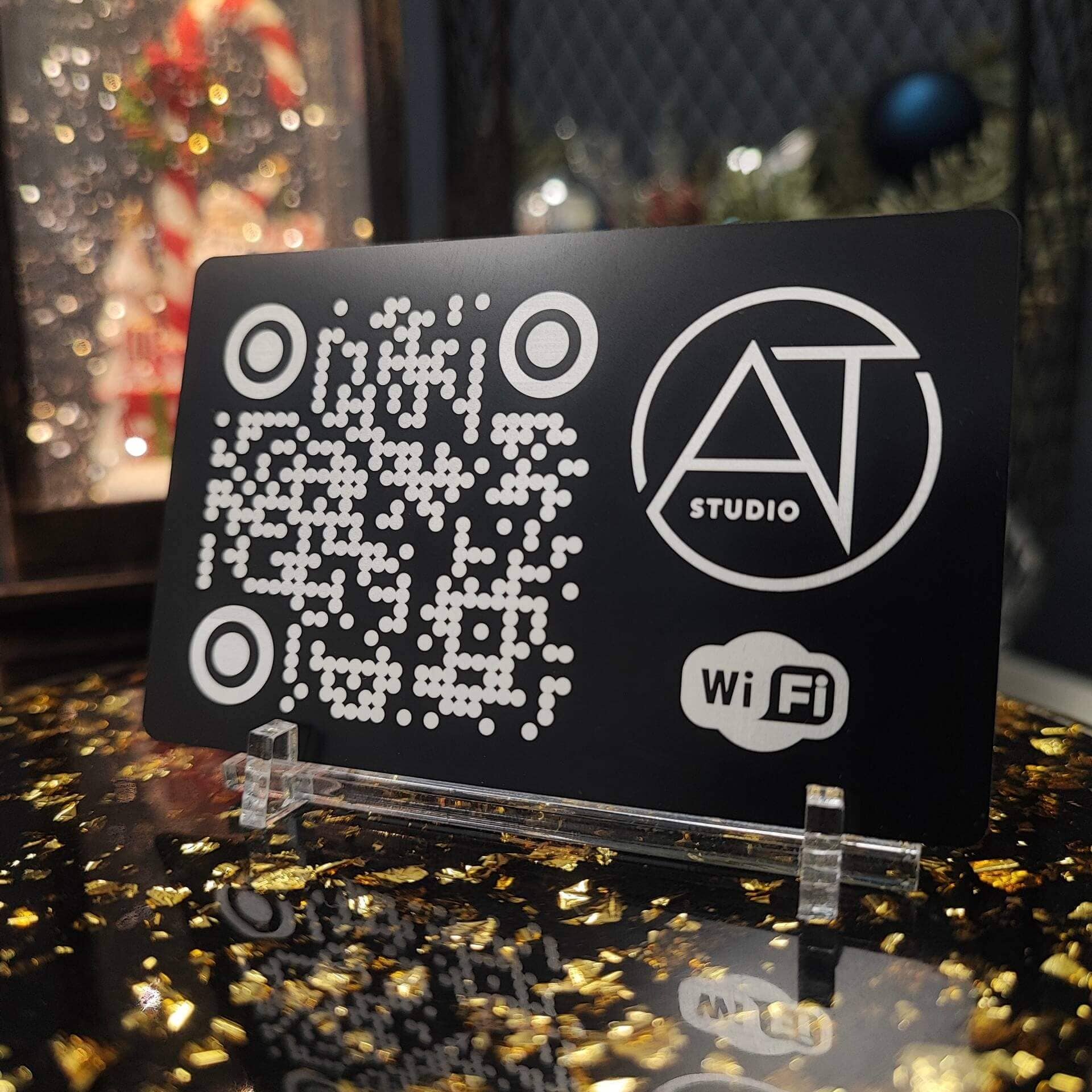 Металлическая визитка STEELCARD с QR-кодом